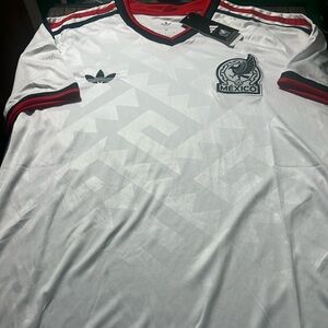 ADIDAS MEXICO National Team Men's White JERSEY Sz M,L,XL, or XXL New w tags